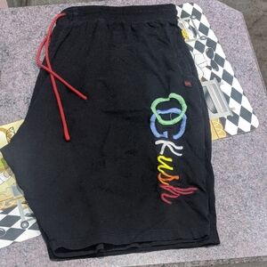 Makobi Black Shorts with Red Detail